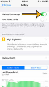How to Show Battery Percentage on an iPhone 7