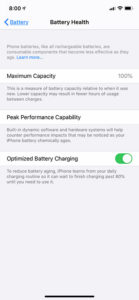 battery indicator yellow iphone